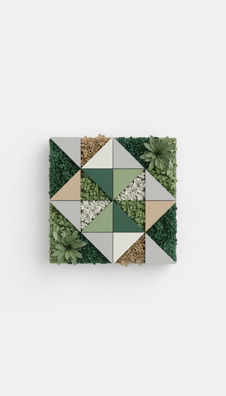 Modular Artificial Vertical Garden Panel